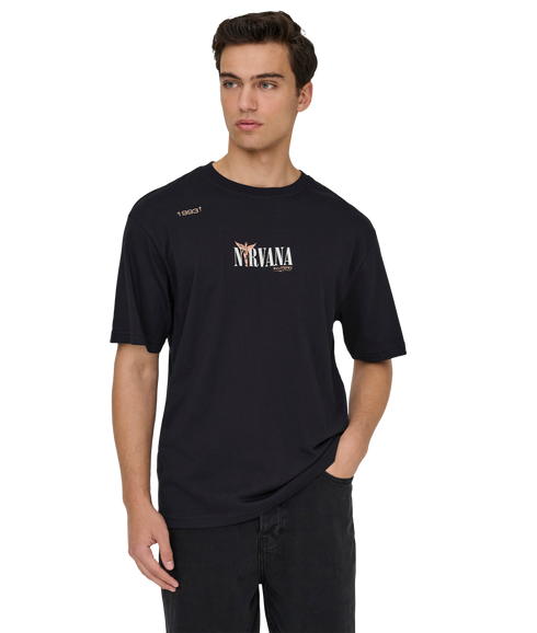 Nirvana Life Rlx Ss Lic Tee - Black
