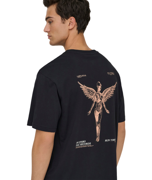 Nirvana Life Rlx Ss Lic Tee - Black