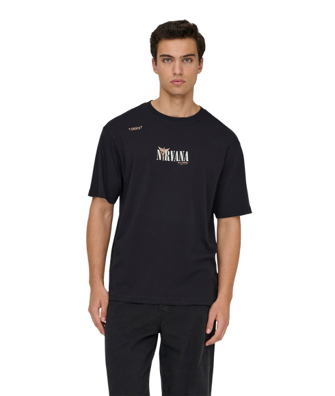 Nirvana Life Rlx Ss Lic Tee - Black