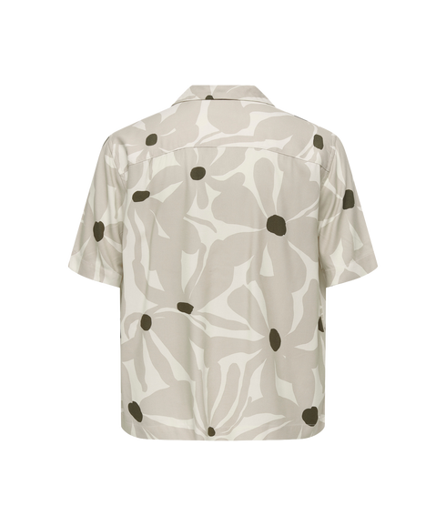 Dash Life Reg Aop Ss 001 Resort Shirt - Brown