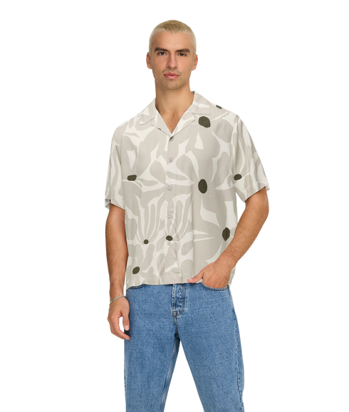 Dash Life Reg Aop Ss 001 Resort Shirt - Brown