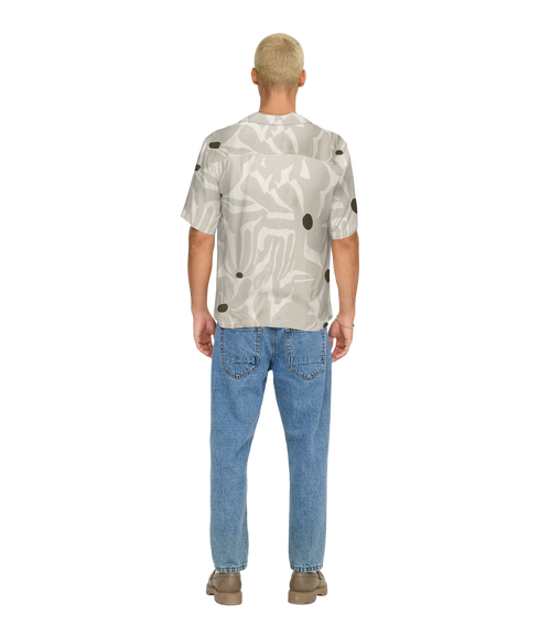 Dash Life Reg Aop Ss 001 Resort Shirt - Brown