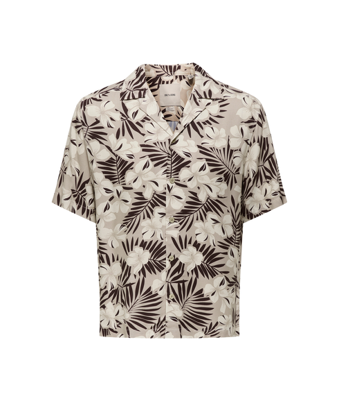 Dash Life Reg Aop Ss 001 Resort Shirt - Grey