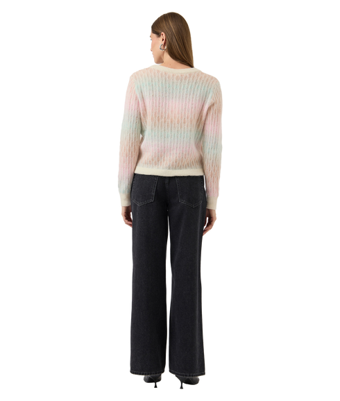 Space Ls Knit Cardigan - White