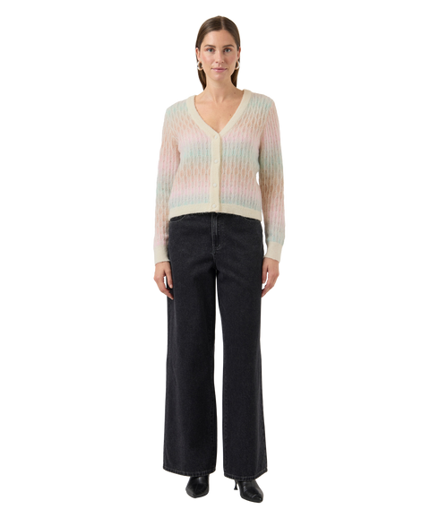 Space Ls Knit Cardigan - White