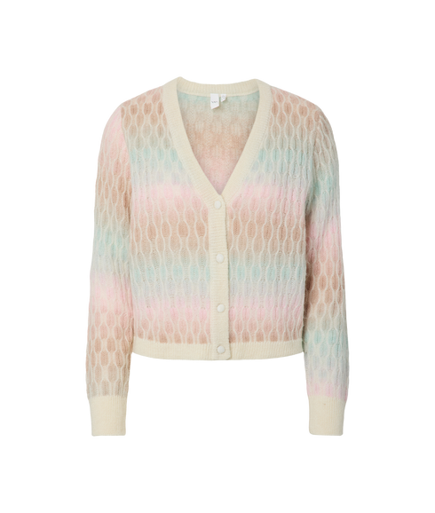 Space Ls Knit Cardigan - White