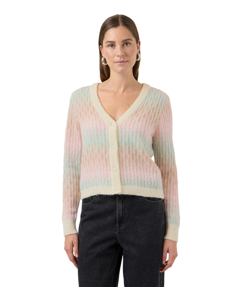 Space Ls Knit Cardigan - White