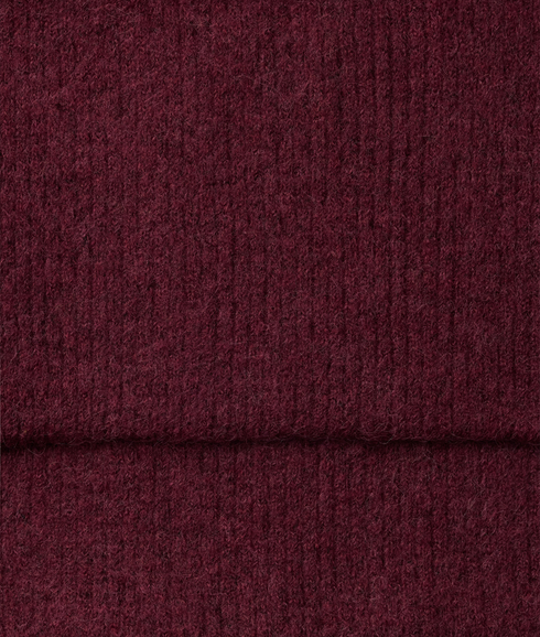 Lulu Wool Blend Narrow Knit Scarf - Red