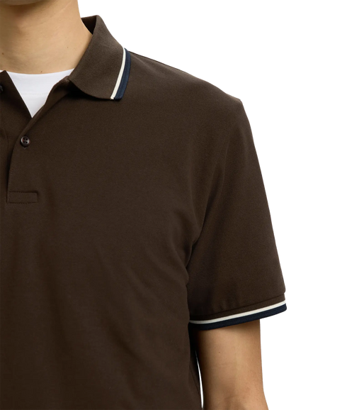 Slim-Atlas Sport SS Polo - Brown