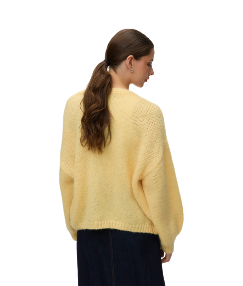 Maybe Ls Open Cardigan - Yellow