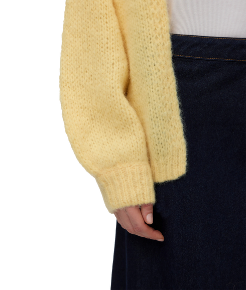 Maybe Ls Open Cardigan - Yellow