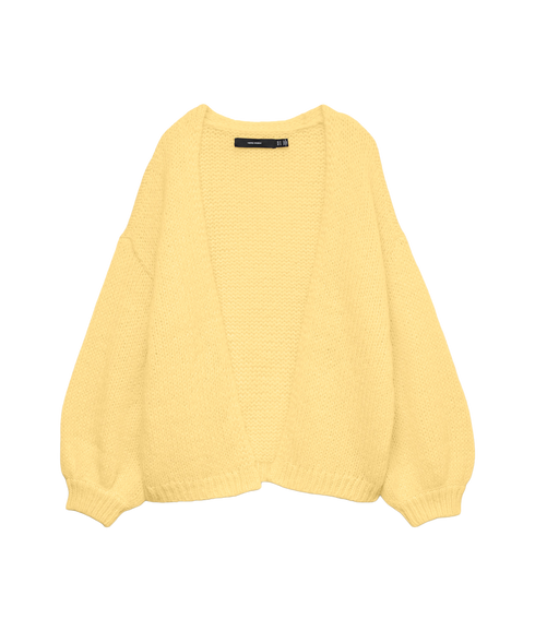 Maybe Ls Open Cardigan - Yellow