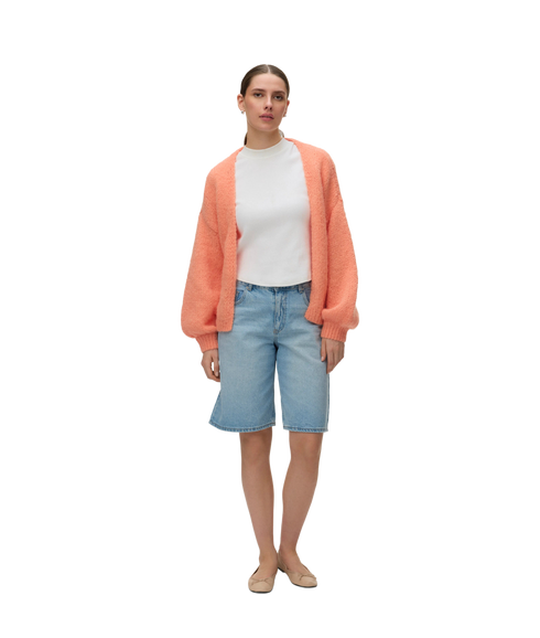 Maybe Ls Open Cardigan - Orange