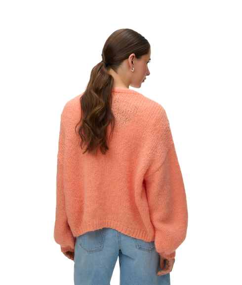 Maybe Ls Open Cardigan - Orange