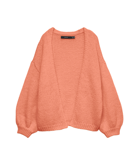 Maybe Ls Open Cardigan - Orange