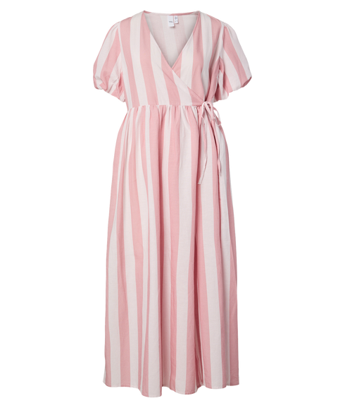Maruma Ss Long Wrap Dress-Purple