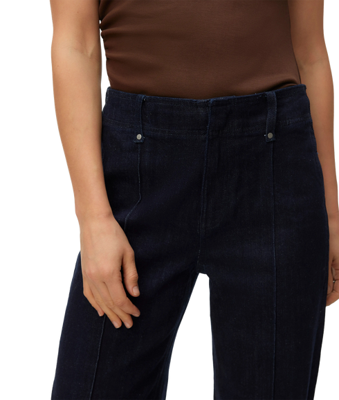 Marla Hr Pintucks Wide Jeans - Blue