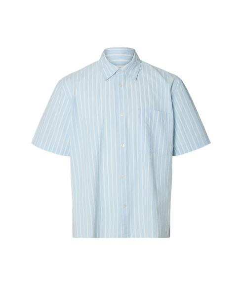 Rlxstuart Seersucker SS Shirt - Blue