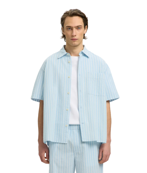 Rlxstuart Seersucker SS Shirt - Blue