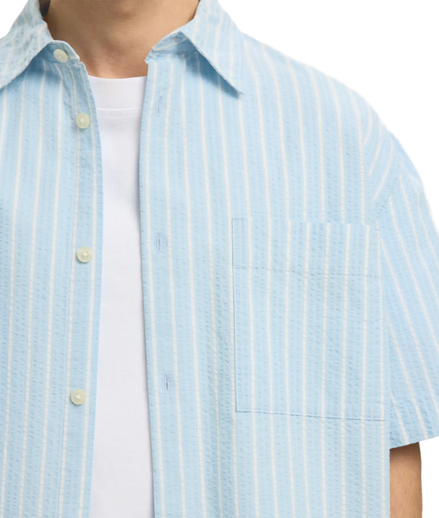 Rlxstuart Seersucker SS Shirt - Blue