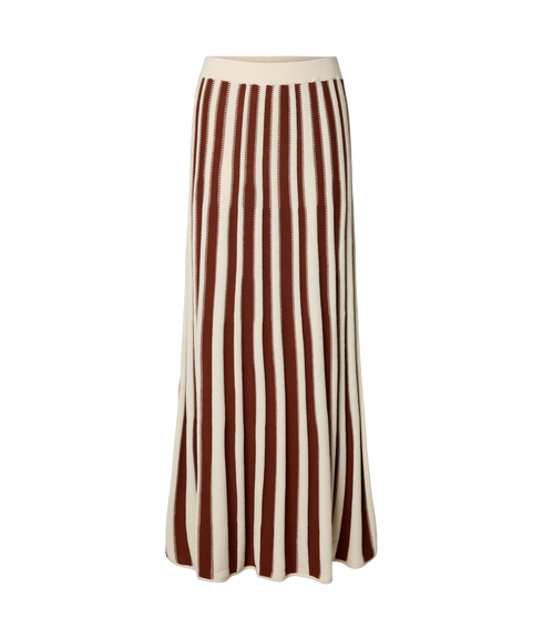 Lina Knit Long Skirt - Grey