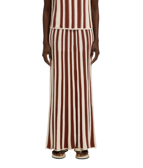 Lina Knit Long Skirt - Grey