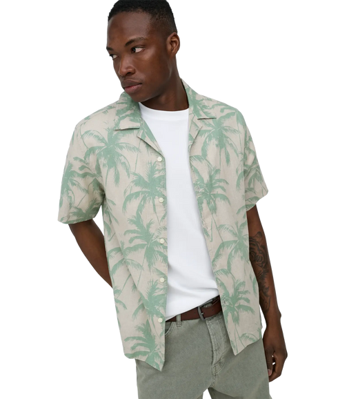 Caiden Reg Fit Linen Blend - Grey