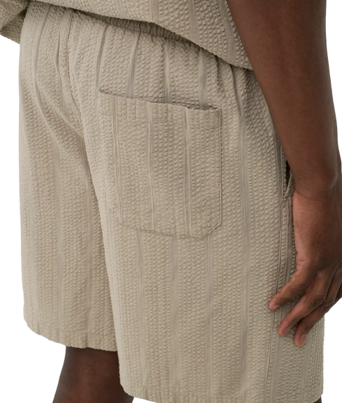 Cruz Seersucker Jogger Shorts - Blue