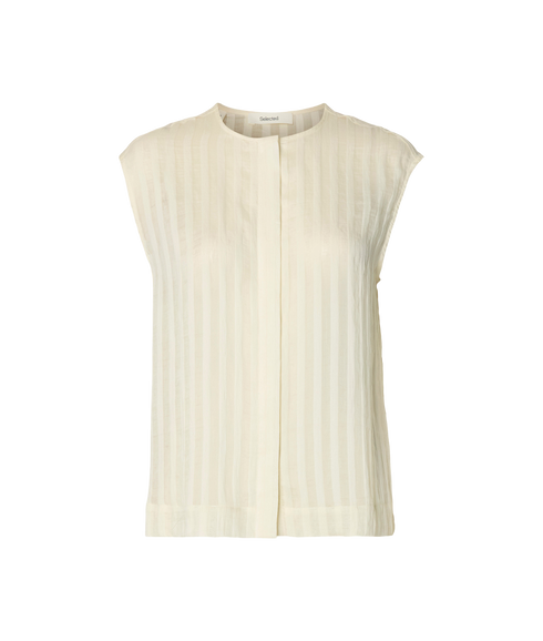 Toran Regular Striped Shirt B - White