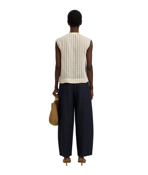 Toran Regular Striped Shirt B - White