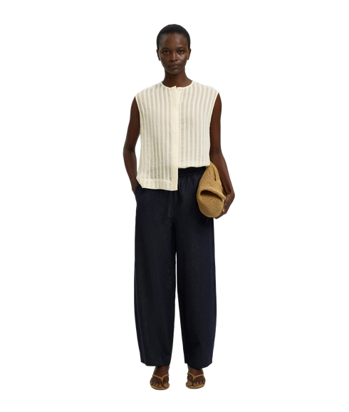 Toran Regular Striped Shirt B - White