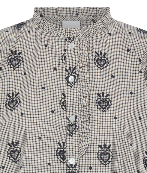 Eloza Shirt - Birch/Dark Blue