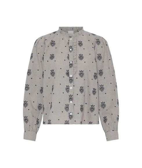 Eloza Shirt - Birch/Dark Blue