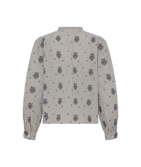 Eloza Shirt - Birch/Dark Blue