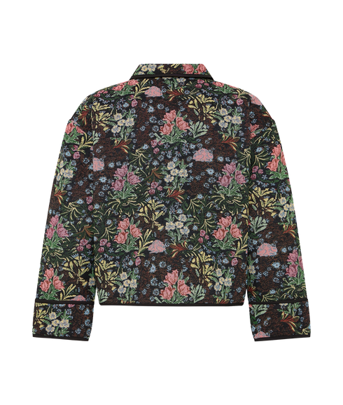 Hulina Jaquard Flower Jacket - Black