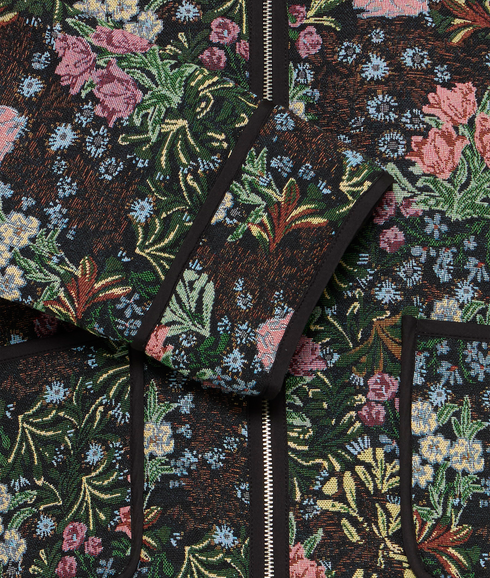 Hulina Jaquard Flower Jacket - Black