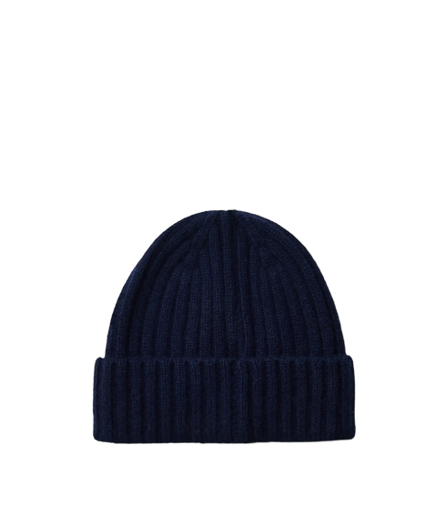 Calle Cashmere Blend Beanie - Blue