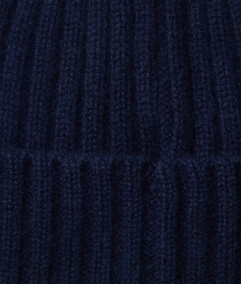 Calle Cashmere Blend Beanie - Blue