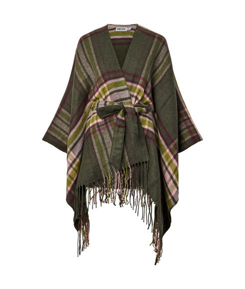Avie Belt Poncho - Green
