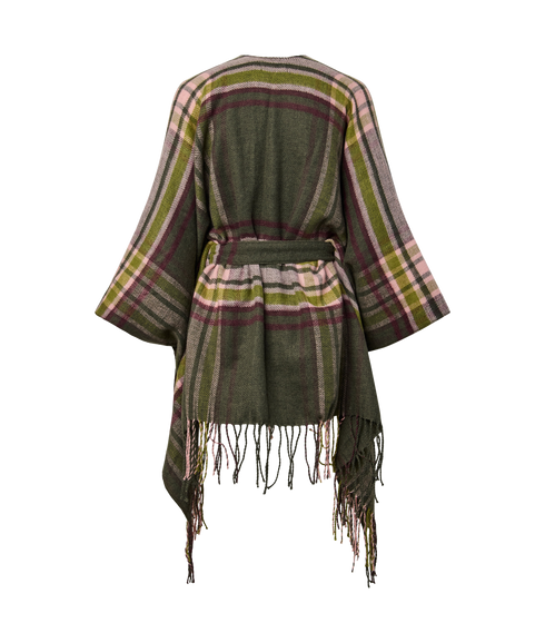 Avie Belt Poncho - Green