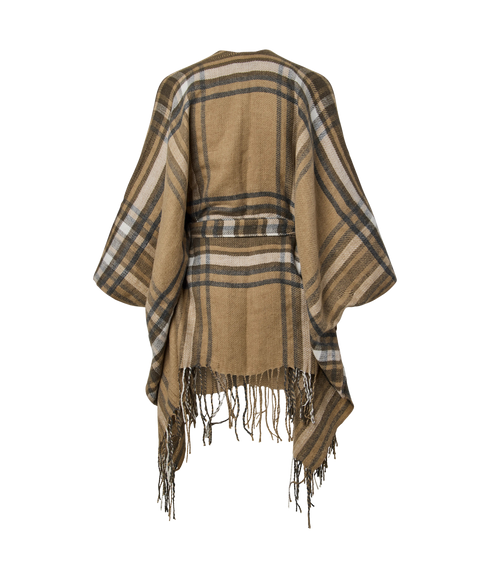 Avie Belt Poncho - Grey