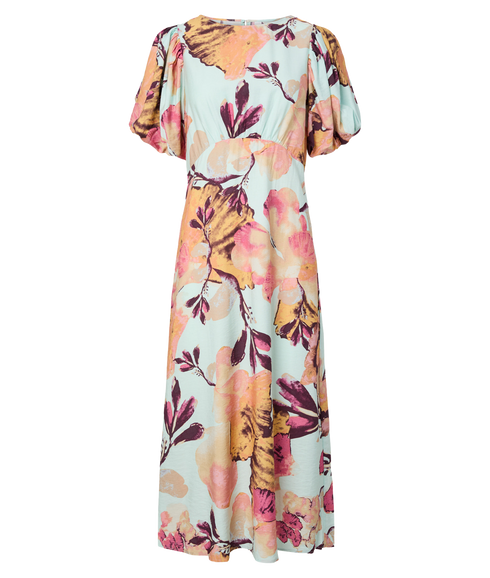 Erini 2/4 Long Dress S.-Turquoise