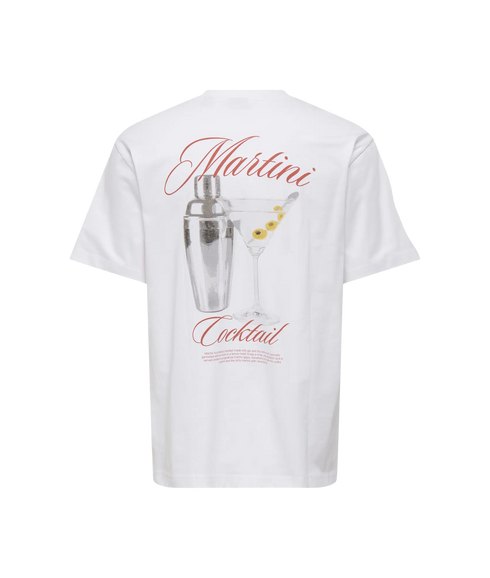 Fred Life Rlx SS Print Tee - Bright White