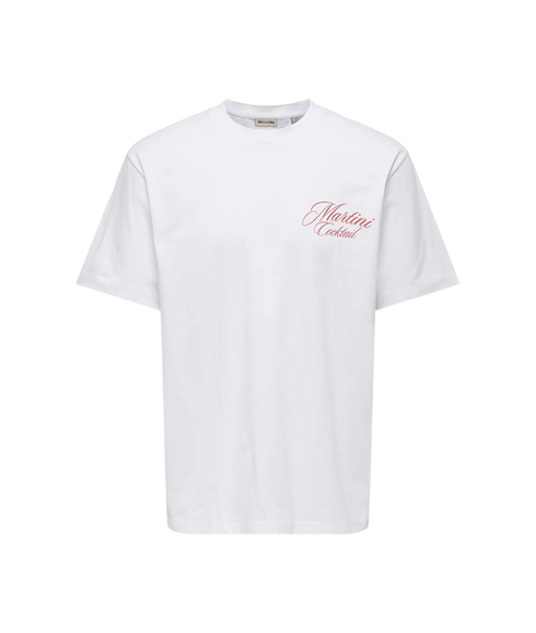 Fred Life Rlx SS Print Tee - Bright White