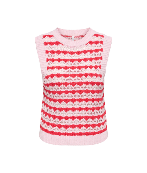 Geena O-Neck Pattern Top - Purple