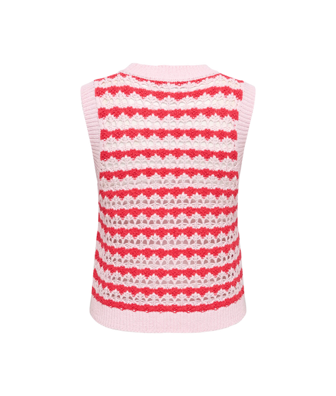 Geena O-Neck Pattern Top - Purple