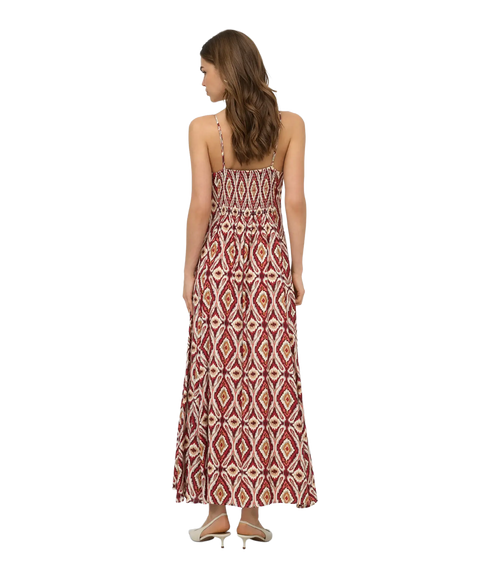 Stacy Mikasi Long Strap Dress - Red