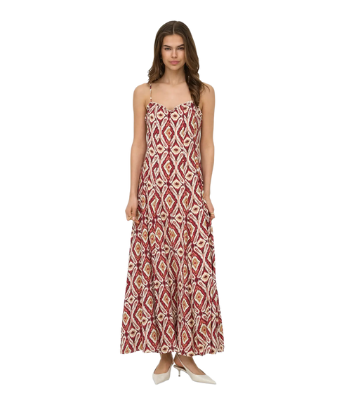 Stacy Mikasi Long Strap Dress - Red