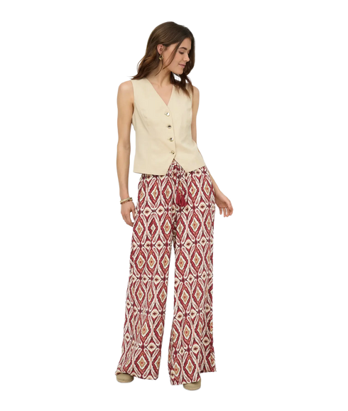 Gini Mikasi Wide Pull Up Pant - Red