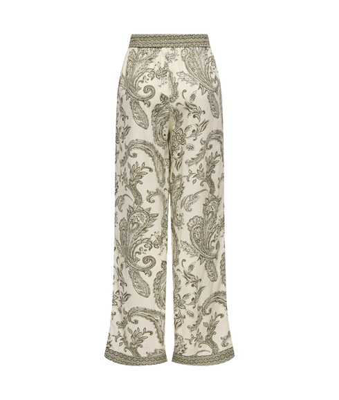 Liana Leya Pull Up Paisley Pant Wvn - Green